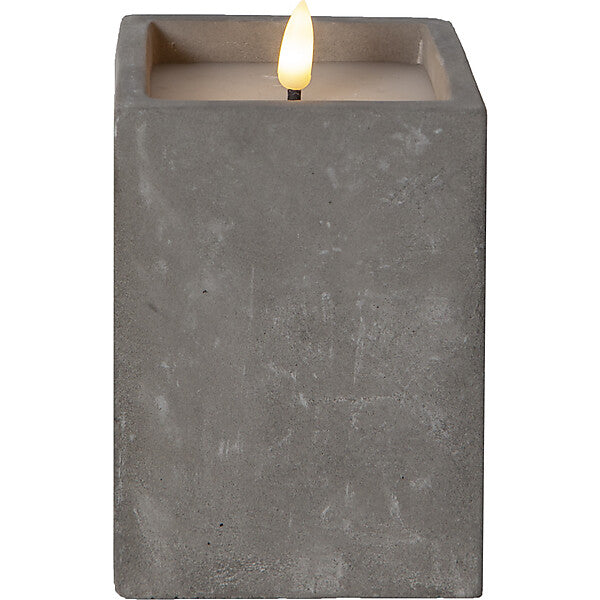Star LED-Wachskerze flackernd, grau 061-38